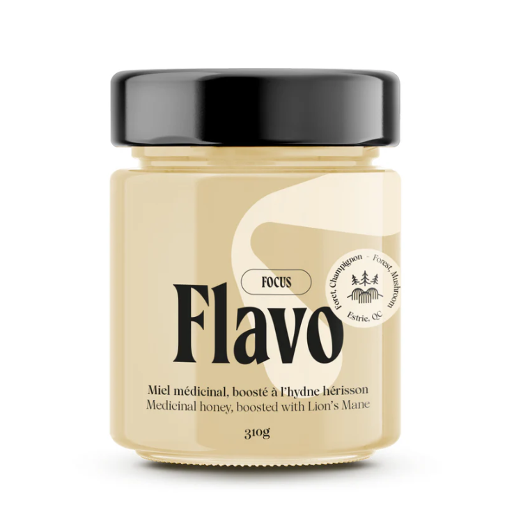 Pot de miel cru crémeux boosté au Lion Mane - Forêt